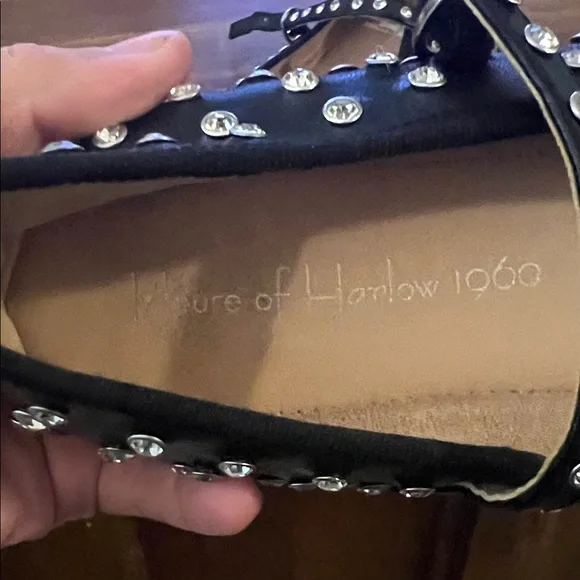 NWOT!  Black Studded  Mary Jane flat Shoes - Picture 2 of 2